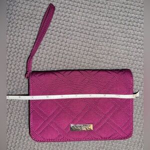 Vera Bradley 5x7 microfiber wristlet, pink, wrist strap or use as wallet